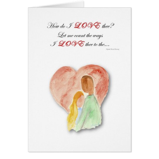 How do I love Thee Interracial CW/AAM Card
