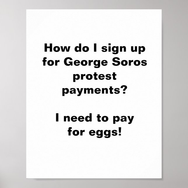 How do I sign up for George Soros protest payments (Front)