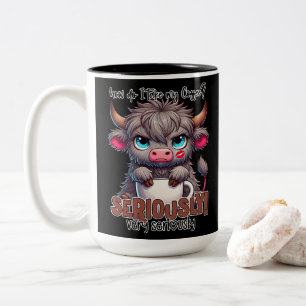 How Do I Take My Coffee? Seriously Very Seriously Two-Tone Coffee Mug