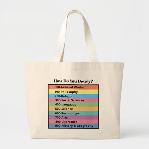 How Do You Dewey Large Tote Bag