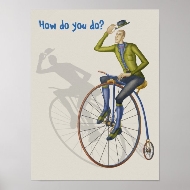 How do you do, high wheel bike poster (Front)