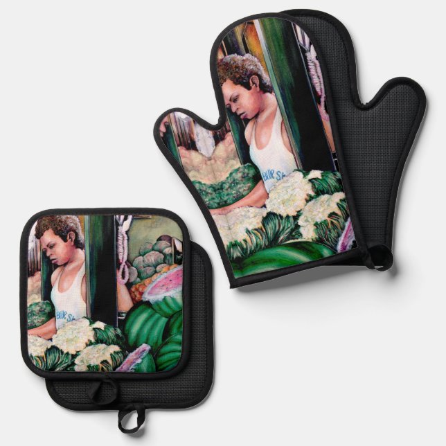 How do you like those Melons? Oven Mitt & Pot Holder Set (Front/Back)