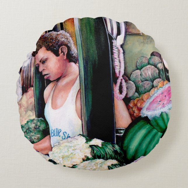 How do you like those melons? round pillow (Front)