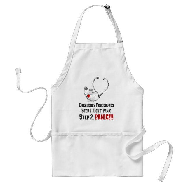 How Doctors Respond to Your Emergency Adult Apron (Front)