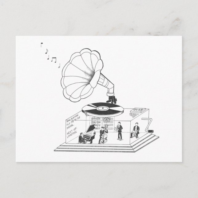 How does a Gramophone actually work? Postcard (Front)