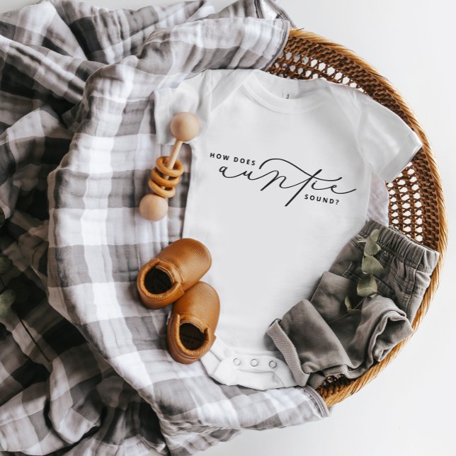 How Does Auntie Sound Baby Announcement Gift Baby Bodysuit (Creator Uploaded)