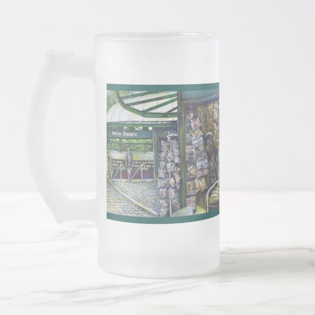 How Does One Image, Unimaginative? Frosted Glass Beer Mug (Left)
