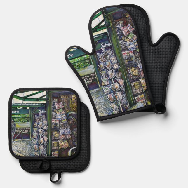 How Does One Image, Unimaginative? Oven Mitt & Pot Holder Set (Front/Back)