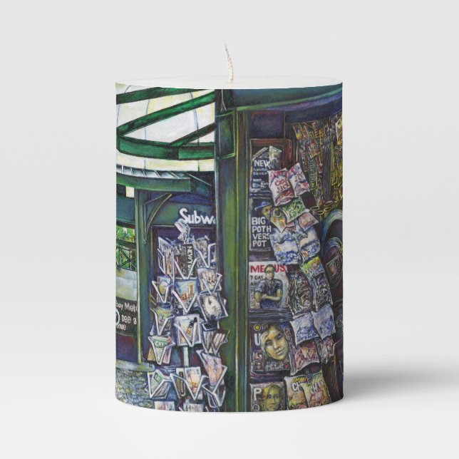 How Does One Image, Unimaginative? Pillar Candle (Front)