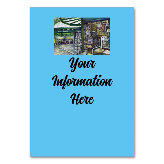 How Does One Image, Unimaginative? Table Number (Front)