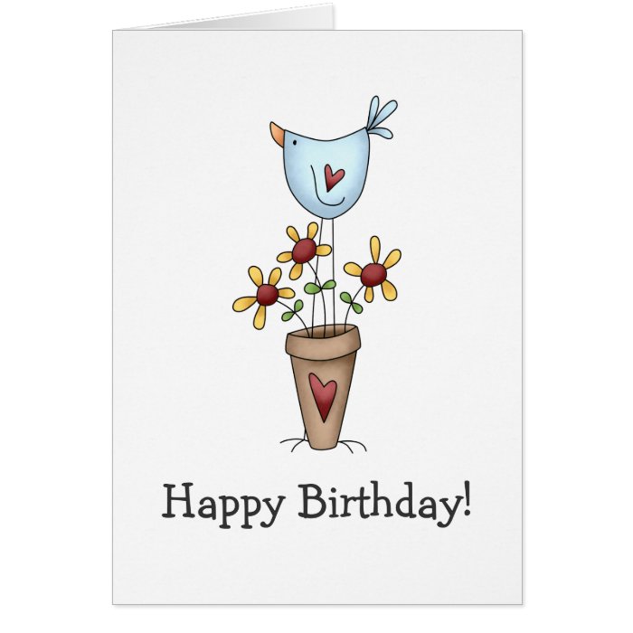 How Does Your Garden Grow · Bird & Flowers Greeting Cards