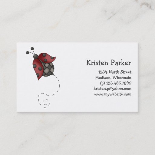 Customizable How Does Your Garden Grow · Ladybug Business Card Templates
