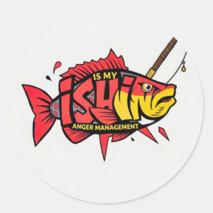 How Fishing Fuels My Anger Management Classic Round Sticker
