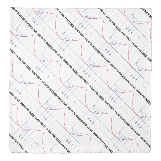 How Focused Are You? Parabola Graph Math Humor Duvet Cover