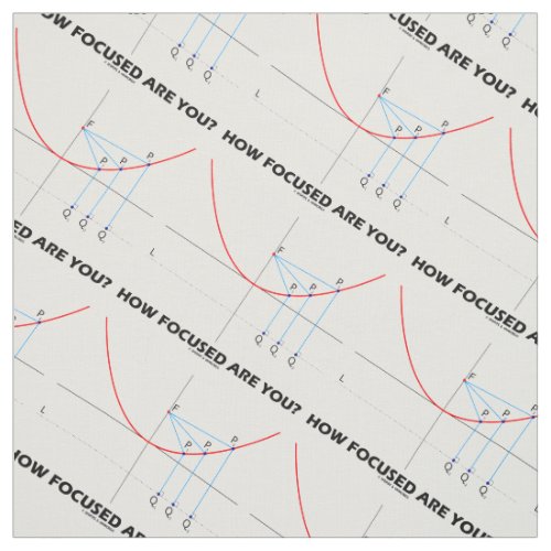 How Focused Are You Parabola Graph Math Humor Fabric