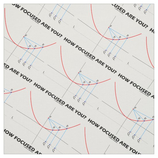 How Focused Are You? Parabola Graph Math Humor Fabric