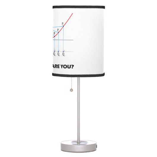 How Focused Are You? Parabola Graph Math Humor Table Lamp (Right)