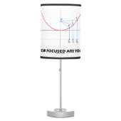 How Focused Are You? Parabola Graph Math Humor Table Lamp (Front)