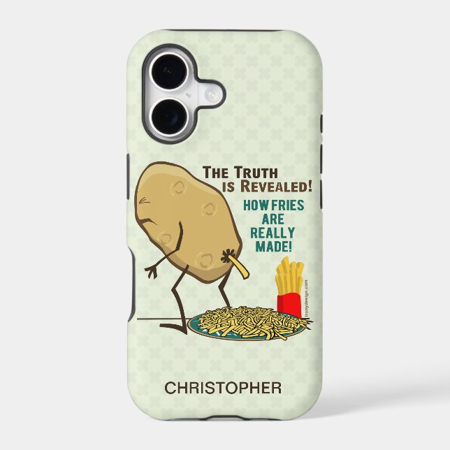 How Fries Are Really Made Add Name Iphone Case (Back)