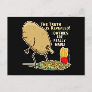 How Fries Are Really Made Humor Postcard
