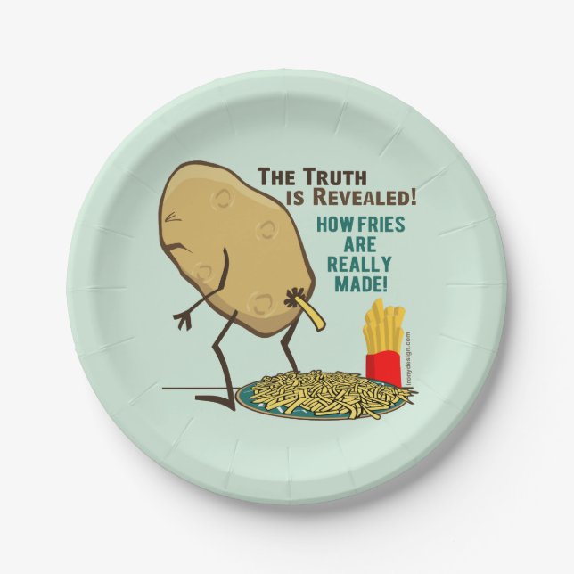 How Fries Are Really Made Paper Plates (Front)