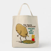 How Fries Are Really Made Potato Tote Bag (Back)