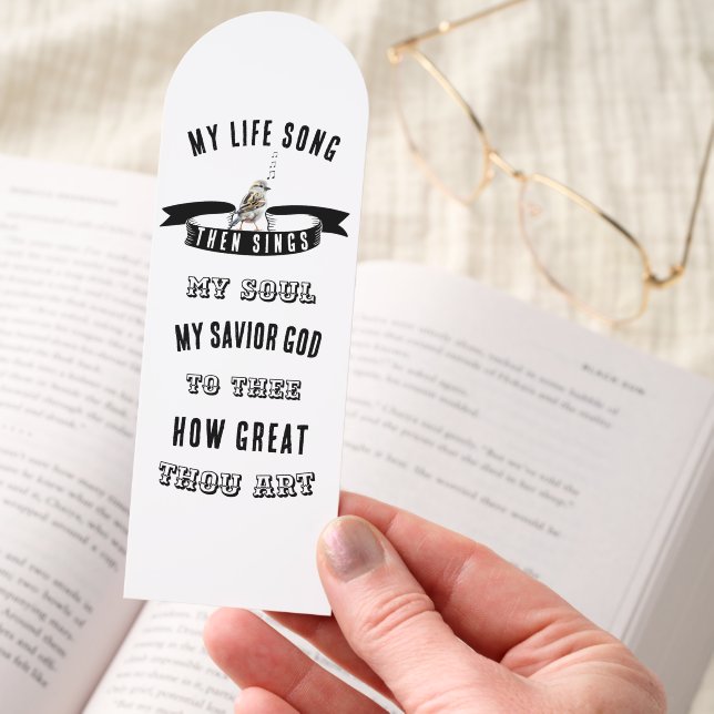 How Great Thou Art Bird Singing Christian Bible  Bookmarks (Hand)