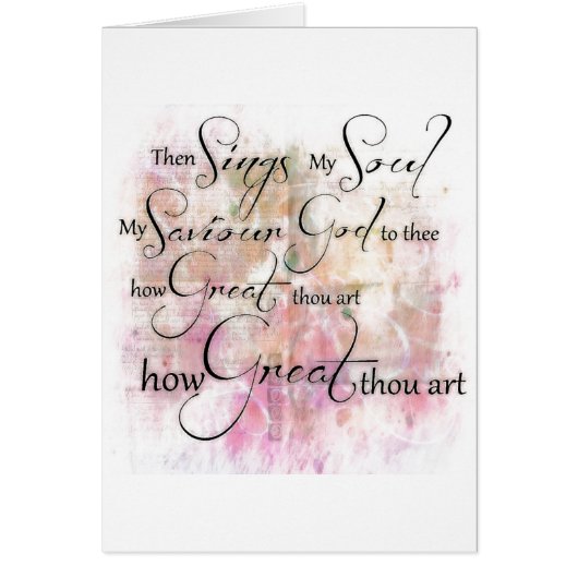 How great thou art cards (Front)