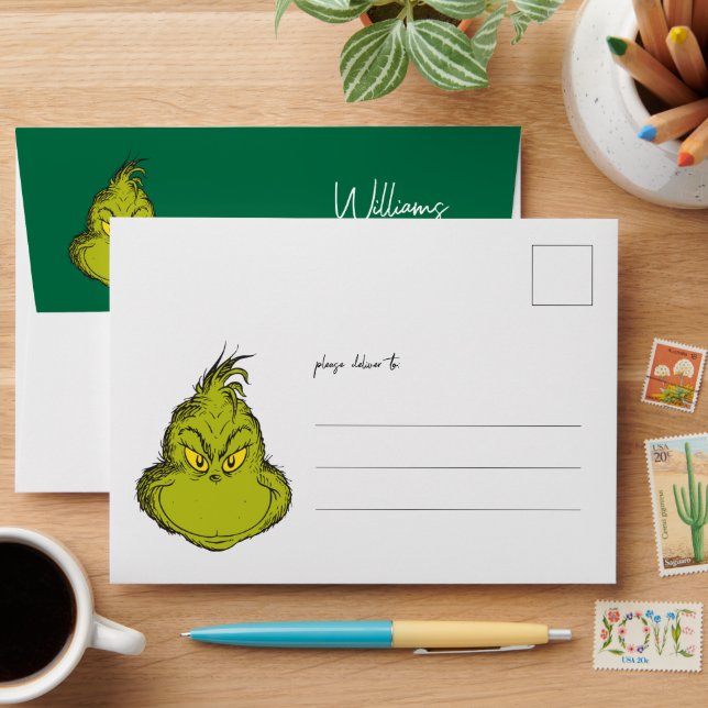 How Grinch Stole Christmas Classic Grinch Envelope (Desk)