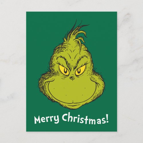 How Grinch Stole Christmas Classic Grinch Holiday Postcard