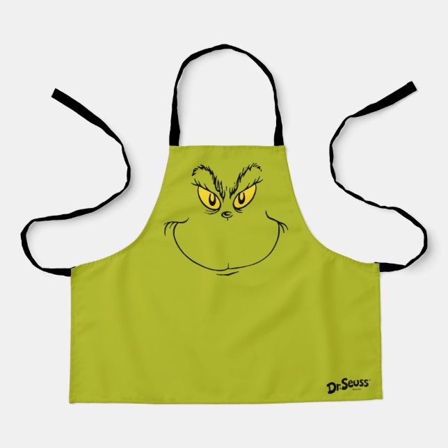 How Grinch Stole Christmas Face Apron (Front)