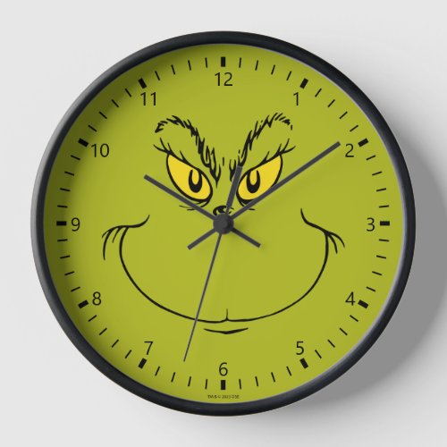 How Grinch Stole Christmas Face Clock