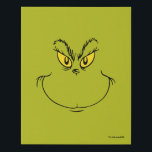 How Grinch Stole Christmas Face Faux Canvas Print<br><div class="desc">Give your walls a dose of holiday mischief with this bold and funny faux canvas wall art! The entire piece is covered in a vibrant Grinch-green hue, featuring a massive, detailed graphic of the Grinch's iconic, wide, and mischievous grin and sly, yellow eyes. It's a perfect, striking piece of pop...</div>