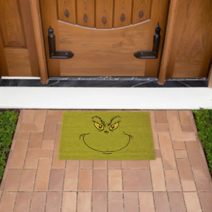 How Grinch Stole Christmas Face Fiber Doormat