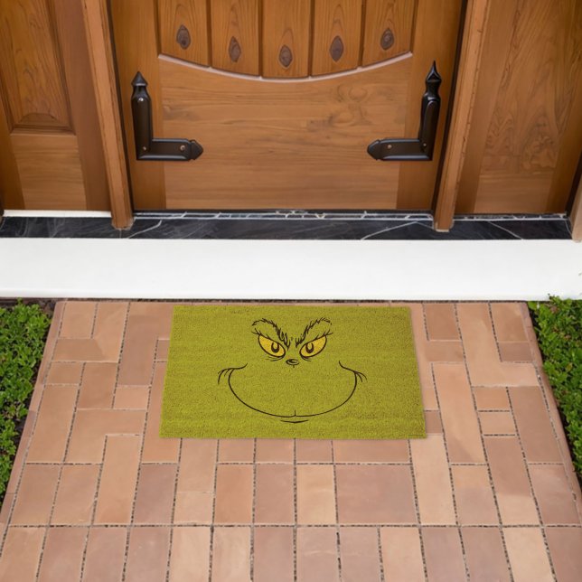 How Grinch Stole Christmas Face Fiber Doormat (Insitu (Outdoor))