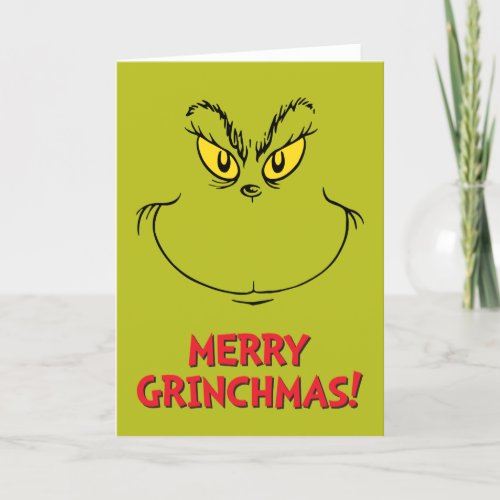 How Grinch Stole Christmas Face Holiday Card