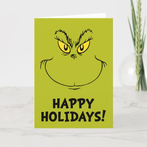 How Grinch Stole Christmas Face Holiday Card