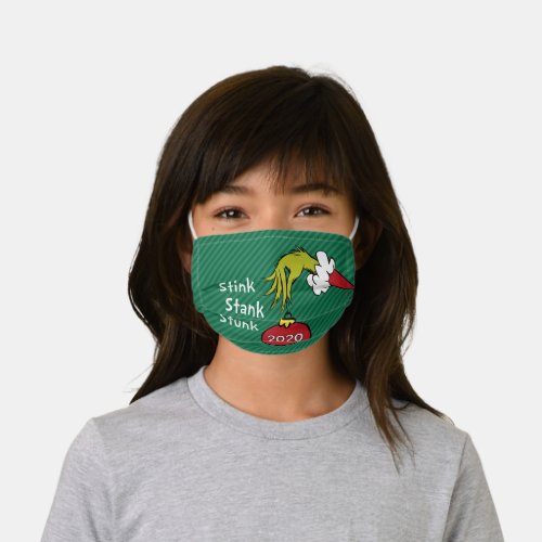 How Grinch Stole Christmas Face Kids Cloth Fa Kids Cloth Face Mask