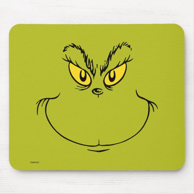 How Grinch Stole Christmas Face Mouse Pad (Front)