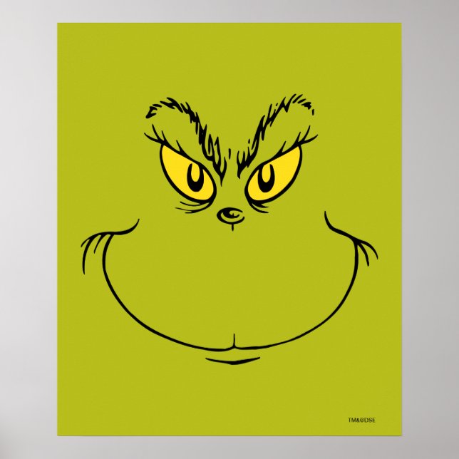 How Grinch Stole Christmas Face Poster (Front)