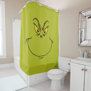 How Grinch Stole Christmas Face Shower Curtain