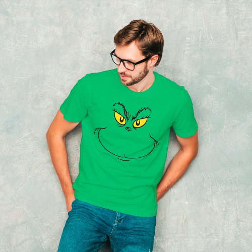 How Grinch Stole Christmas Face T_Shirt