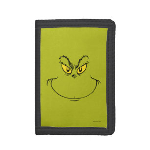 How Grinch Stole Christmas Face Tri-fold Wallet