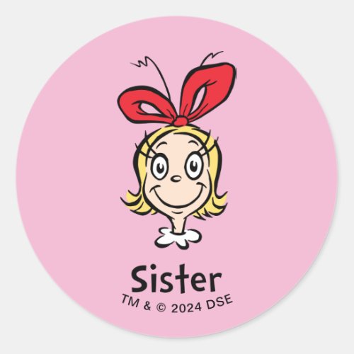 How Grinch Stole Christmas  Grinch Sister Classic Round Sticker