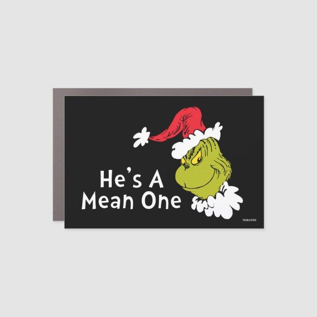 How Grinch Stole Christmas | He's A Mean One Car Magnet (Front)