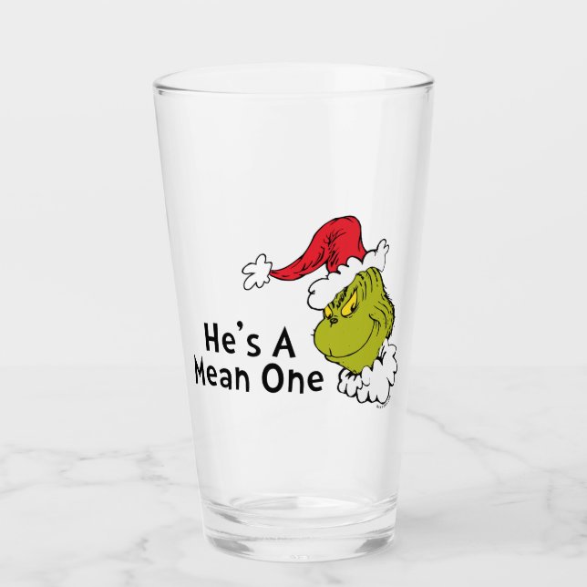 How Grinch Stole Christmas | He's A Mean One Glass (Front)