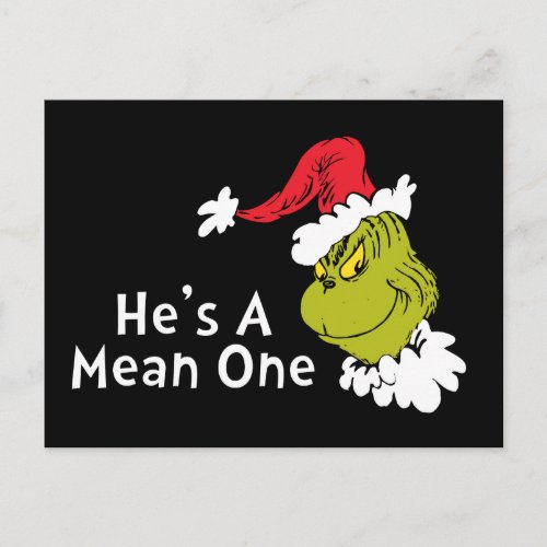 How Grinch Stole Christmas  Hes A Mean One Postcard