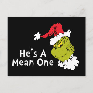 How Grinch Stole Christmas He's A Mean One Postcard