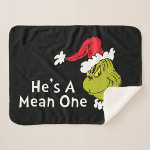 How Grinch Stole Christmas He's A Mean One Sherpa Blanket