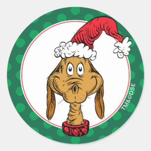 How Grinch Stole Christmas   Max is Nice Classic Round Sticker
